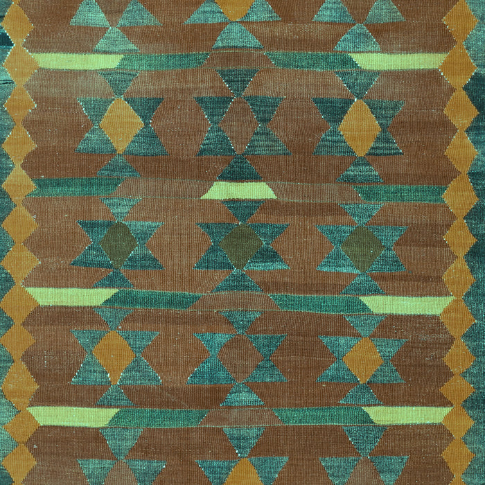 Southwestern Turquoise Country Rug, tr1282turq