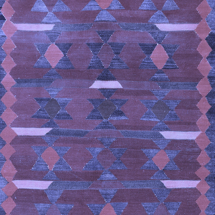 Machine Washable Southwestern Blue Country Rug, wshtr1282blu