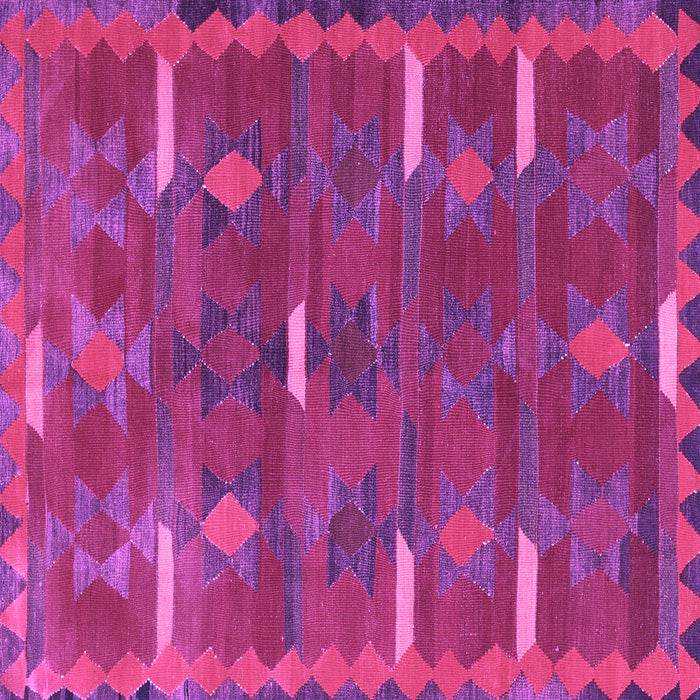 Square Machine Washable Southwestern Purple Country Area Rugs, wshtr1282pur
