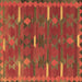 Square Southwestern Brown Country Rug, tr1282brn