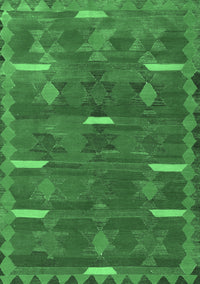 Southwestern Emerald Green Country Rug, tr1282emgrn