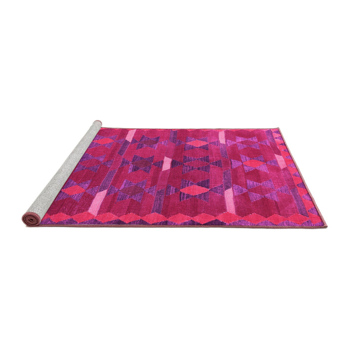 Sideview of Machine Washable Southwestern Pink Country Rug, wshtr1282pnk