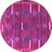 Round Southwestern Purple Country Rug, tr1282pur