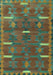 Machine Washable Southwestern Turquoise Country Area Rugs, wshtr1282turq