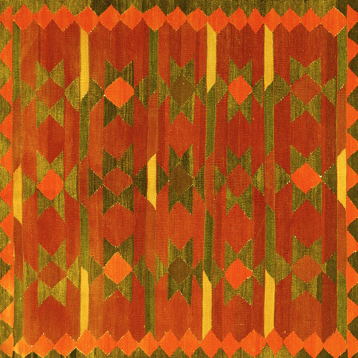 Square Southwestern Yellow Country Rug, tr1282yw