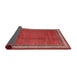 Sideview of Traditional Copper Red Pink Persian Rug, tr1283