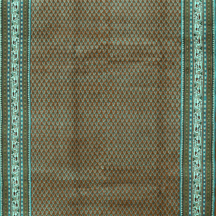 Machine Washable Persian Turquoise Traditional Area Rugs, wshtr1283turq