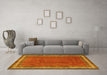 Machine Washable Persian Yellow Traditional Rug in a Living Room, wshtr1283yw