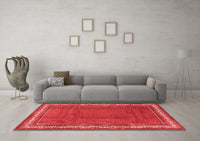 Machine Washable Persian Red Traditional Rug, wshtr1283red