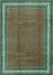 Persian Turquoise Traditional Rug, tr1283turq