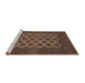 Sideview of Machine Washable Traditional Bakers Brown Rug, wshtr1284