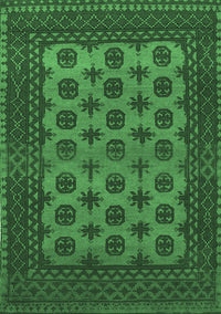 Southwestern Emerald Green Country Rug, tr1284emgrn