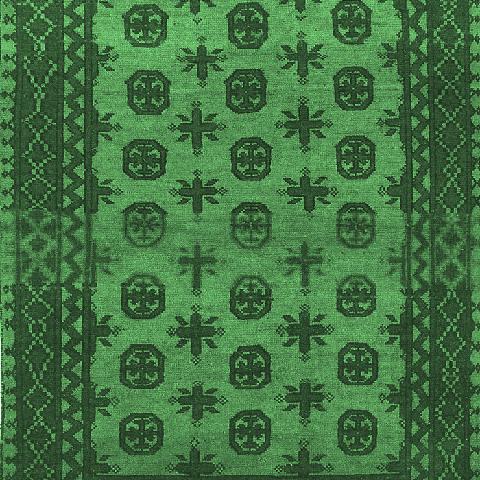 Machine Washable Southwestern Emerald Green Country Area Rugs, wshtr1284emgrn