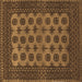 Square Southwestern Brown Country Rug, tr1284brn