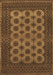 Machine Washable Southwestern Brown Country Rug, wshtr1284brn