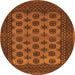 Machine Washable Southwestern Orange Country Area Rugs, wshtr1284org