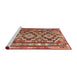 Sideview of Machine Washable Traditional Light Copper Gold Rug, wshtr1285