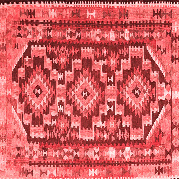 Machine Washable Southwestern Red Country Rug, wshtr1285red
