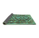 Sideview of Southwestern Turquoise Country Rug, tr1285turq