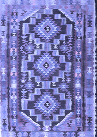 Southwestern Blue Country Rug, tr1285blu