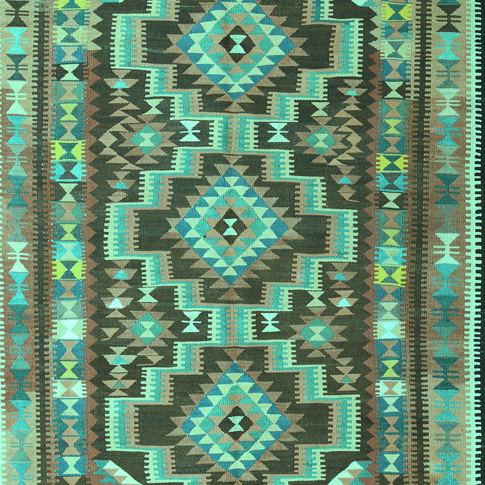 Southwestern Turquoise Country Rug, tr1285turq