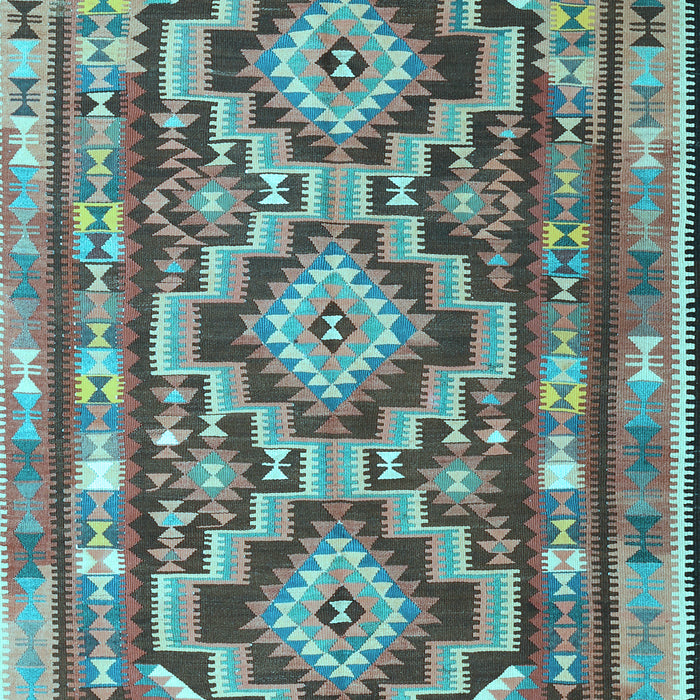 Southwestern Light Blue Country Rug, tr1285lblu