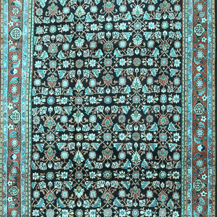 Machine Washable Persian Light Blue Traditional Rug, wshtr1286lblu