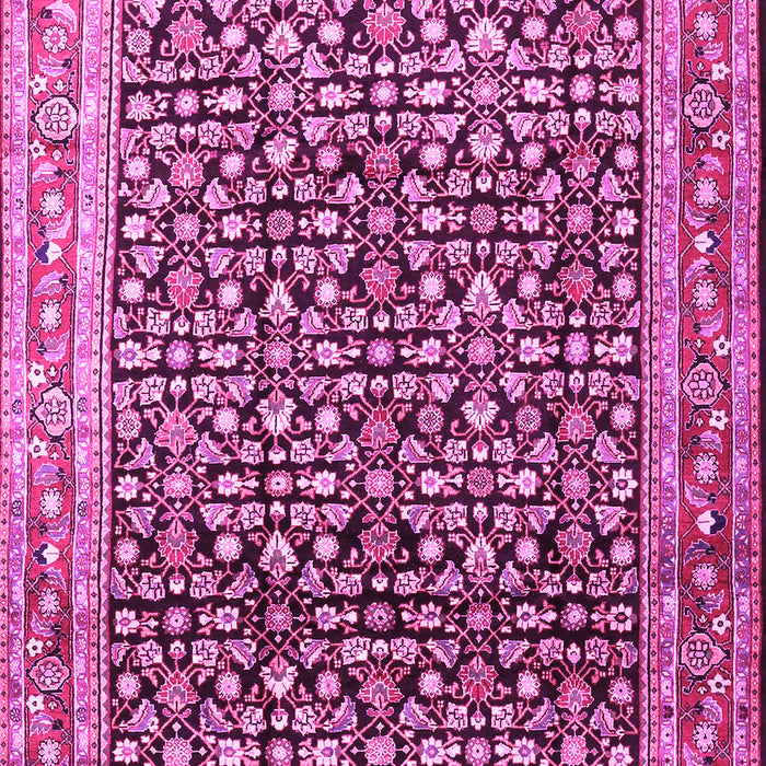 Machine Washable Persian Pink Traditional Rug, wshtr1286pnk