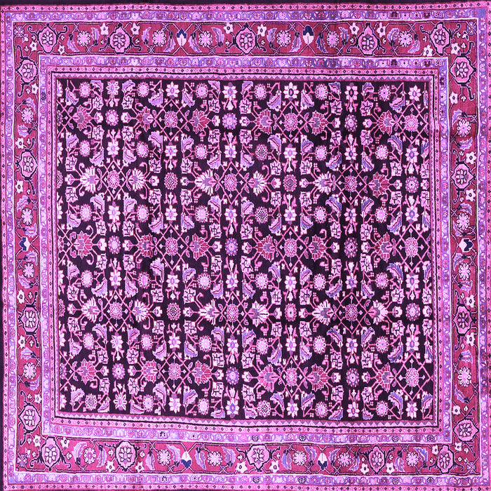 Square Persian Purple Traditional Rug, tr1286pur