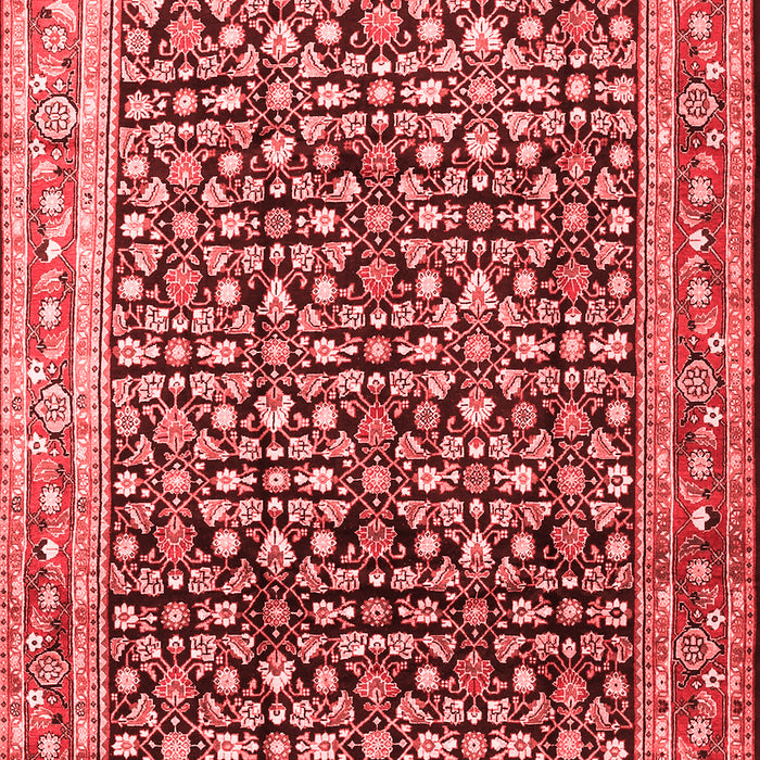 Machine Washable Persian Red Traditional Rug, wshtr1286red