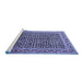 Sideview of Machine Washable Persian Blue Traditional Rug, wshtr1286blu