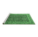 Sideview of Machine Washable Persian Emerald Green Traditional Area Rugs, wshtr1286emgrn