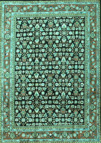 Persian Turquoise Traditional Rug, tr1286turq