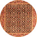 Square Persian Orange Traditional Rug, tr1286org