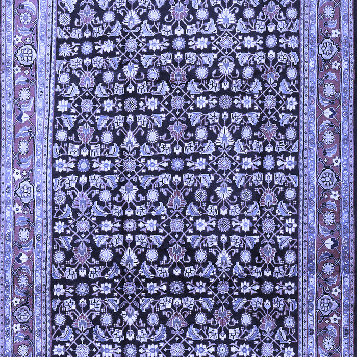 Machine Washable Persian Blue Traditional Rug, wshtr1286blu