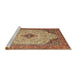 Sideview of Machine Washable Traditional Dark Sienna Brown Rug, wshtr1287