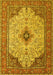 Machine Washable Persian Yellow Traditional Rug, wshtr1287yw