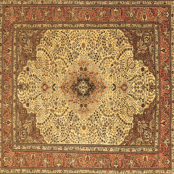 Square Persian Brown Traditional Rug, tr1287brn