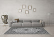 Machine Washable Persian Gray Traditional Rug in a Living Room,, wshtr1287gry