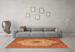 Machine Washable Persian Orange Traditional Area Rugs in a Living Room, wshtr1287org