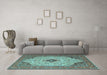 Machine Washable Persian Light Blue Traditional Rug in a Living Room, wshtr1287lblu