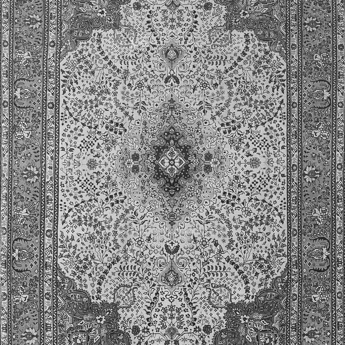 Serging Thickness of Machine Washable Persian Gray Traditional Rug, wshtr1287gry