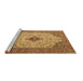 Sideview of Machine Washable Persian Brown Traditional Rug, wshtr1287brn