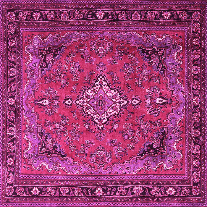 Square Machine Washable Persian Pink Traditional Rug, wshtr1288pnk