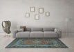 Machine Washable Persian Light Blue Traditional Rug in a Living Room, wshtr1288lblu