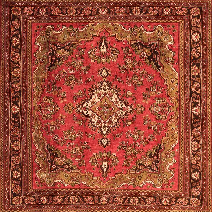 Serging Thickness of Persian Orange Traditional Rug, tr1288org
