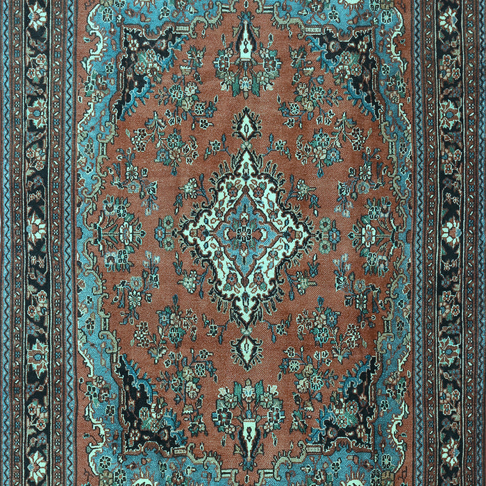Machine Washable Persian Light Blue Traditional Rug, wshtr1288lblu