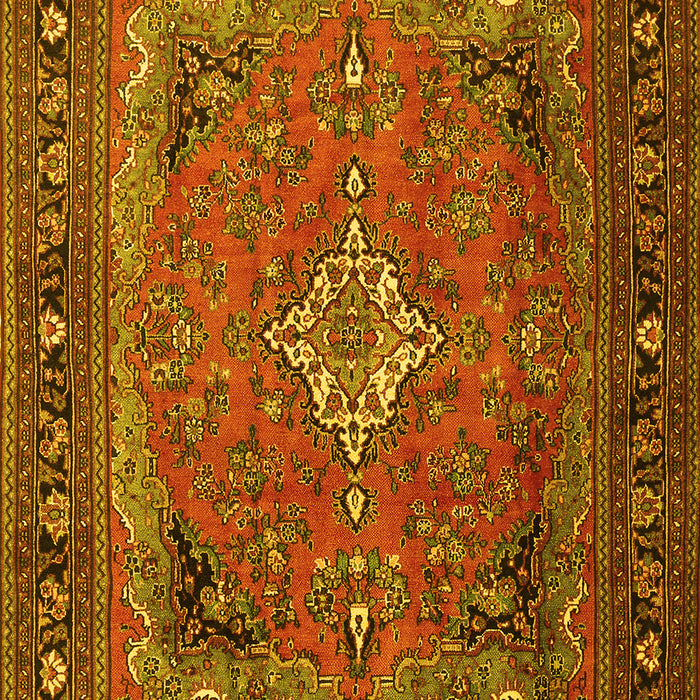 Machine Washable Persian Yellow Traditional Rug, wshtr1288yw