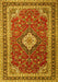 Medallion Yellow Traditional Rug, tr1289yw