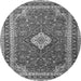 Square Medallion Gray Traditional Rug, tr1289gry